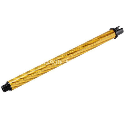 Dr. Black Light Carbon Fiber 12 Zoll Außenlauf -14mm CCW passend für Tokyo Marui M4 Serie MWS GBB Airsoft Gewehr