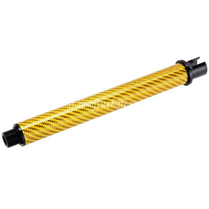 Dr. Black Léger Carbone Fibre 7 Pouces Canon Extérieur -14mm CCW sens antihoraire Convient pour Tokyo Marui M4 Série MWS GBB Fusil Airsoft