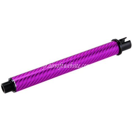 Dr. Black Léger Carbone Fibre 7 Pouces Canon Extérieur -14mm CCW sens antihoraire Convient pour Tokyo Marui M4 Série MWS GBB Fusil Airsoft