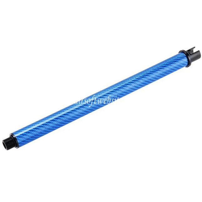 Dr. Black Léger Carbone Fibre 9 Pouces Canon Extérieur -14mm CCW sens antihoraire Convient pour Tokyo Marui M4 Série MWS GBB Fusil Airsoft