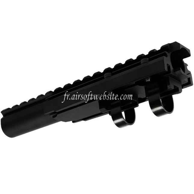 Hephaestus 20mm Picatinny Railed Gaz Tube Type III Convient pour AK Série AEG GBB Fusil Airsoft Noir