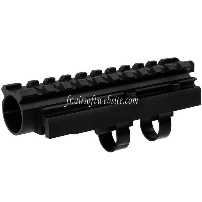 Hephaestus 20mm Picatinny Railed Gaz Tube Type III Convient pour AKS-74U AKMSU Série AEG GBB Fusil Airsoft Noir