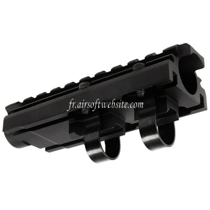 Hephaestus 20mm Picatinny Railed Gaz Tube Type III Convient pour AKS-74U AKMSU Série AEG GBB Fusil Airsoft Noir