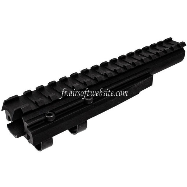 Hephaestus Aluminum 20mm Railed Gaz Tube Convient pour Tokyo Marui AK Série GBB Fusil Airsoft Noir