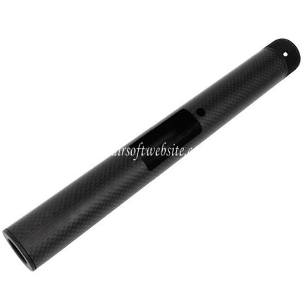 Laylax PSS 257mm/265mm Court Type Carbone Fibre Canon Extérieur Convient pour Tokyo Marui VSR-10 Série Bolt Action Sniper Airsoft Noir