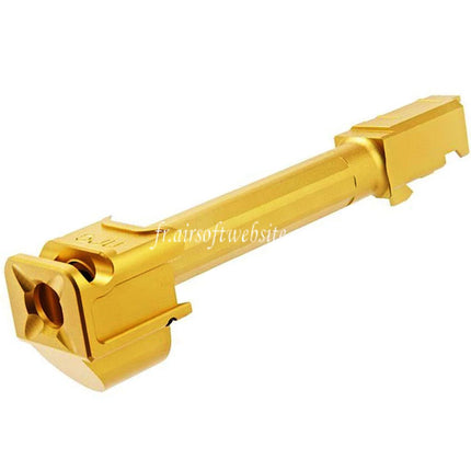 RGW ARC9 External Barrel with Sparc-M V2-G5 Compensator -14mm CCW Suitable for VFC G17 Gen5 Series GBB Airsoft Pistol Gold