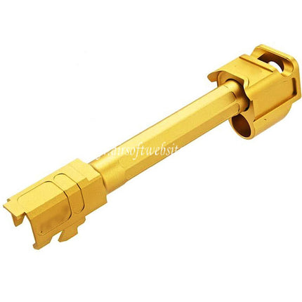 RGW ARC9 External Barrel with Sparc-M V2-G5 Compensator -14mm CCW Suitable for VFC G17 Gen5 Series GBB Airsoft Pistol Gold
