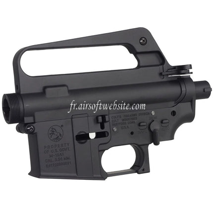 E&C COLT M16A1 603 Style Métal Haut Bas Boîtier (CNC Logo) Convient pour E&C Tokyo Marui M4 M16 Série AEG Fusil Airsoft Noir