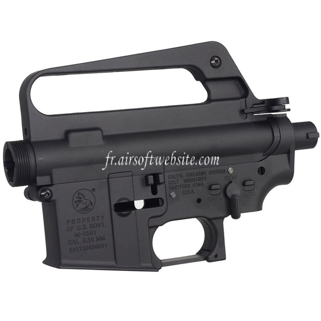 E&C COLT M16A1 603 Style Métal Haut Bas Boîtier (CNC Logo) Convient pour E&C Tokyo Marui M4 M16 Série AEG Fusil Airsoft Noir