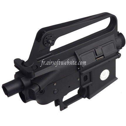 E&C COLT M16A1 603 Style Métal Haut Bas Boîtier (CNC Logo) Convient pour E&C Tokyo Marui M4 M16 Série AEG Fusil Airsoft Noir
