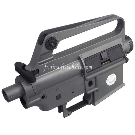 E&C COLT M16VN 604 Style Métal Haut Bas Boîtier (CNC Logo) Convient pour E&C Tokyo Marui M4 M16 Série AEG Fusil Airsoft Gris