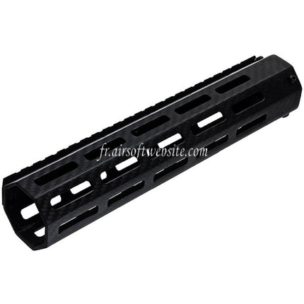 Revanchist Airsoft 245mm 9.5 Pouces Léger Carbone Fibre M-LOK Rail de Garde-Main Convient pour Tokyo Marui M4 Série MWS GBB Fusil Noir