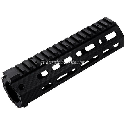 Revanchist Airsoft 180mm 7 Pouces Léger Carbone Fibre M-LOK Rail de Garde-Main Convient pour Tokyo Marui M4 Série MWS GBB Fusil Noir
