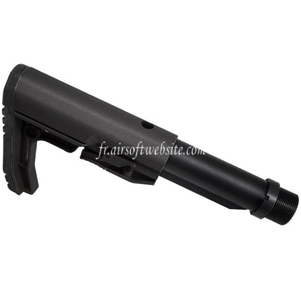 CYMA CGS MFT BMSMIL Style Minimaliste Crosse avec Tube de Ccourt à 5-Positions Convient pour CYMA CGS Tokyo Marui M4 Série MWS GBB Fusil