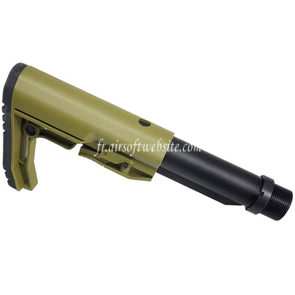 CYMA CGS MFT BMSMIL Style Minimaliste Crosse avec Tube de Ccourt à 5-Positions Convient pour CYMA CGS Tokyo Marui M4 Série MWS GBB Fusil