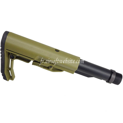 CYMA CGS MFT BMSMIL Style Minimaliste Crosse avec Tube de Ccourt à 6-Positions Convient pour CYMA CGS Tokyo Marui M4 Série MWS GBB Fusil