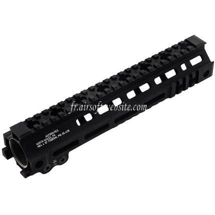 Z-Parts Aluminum 255mm 10 Pouces MK4 M-LOK Rail de Garde-Main avec Barrel Nut Convient pour GHK M4 Série GBB Fusil Airsoft Noir