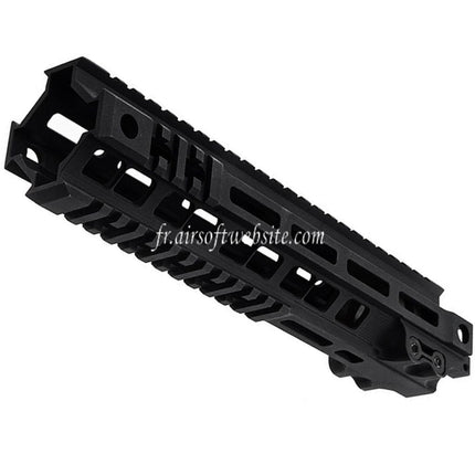 Z-Parts Aluminum 255mm 10 Pouces MK4 M-LOK Rail de Garde-Main avec Barrel Nut Convient pour GHK M4 Série GBB Fusil Airsoft Noir
