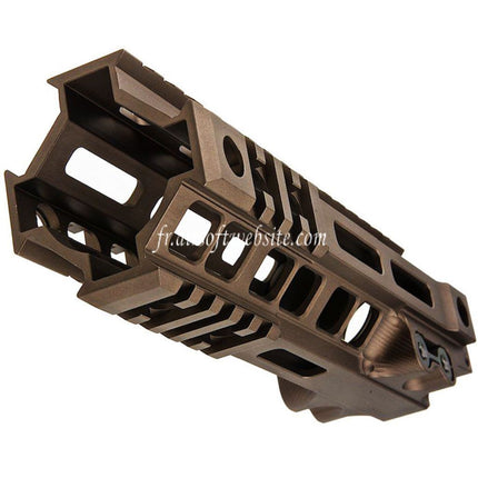 Z-Parts Aluminum 185mm 7 Pouces MK4 M-LOK Rail de Garde-Main avec Barrel Nut Convient pour GHK M4 Série GBB Fusil Airsoft Tan