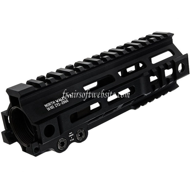 Z-Parts Aluminum 185mm 7 Pouces MK4 M-LOK Rail de Garde-Main avec Barrel Nut Convient pour Tokyo Marui M4 Série MWS GBB Fusil Airsoft Noir