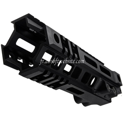 Z-Parts Aluminum 185mm 7 Pouces MK4 M-LOK Rail de Garde-Main avec Barrel Nut Convient pour Tokyo Marui M4 Série MWS GBB Fusil Airsoft Noir
