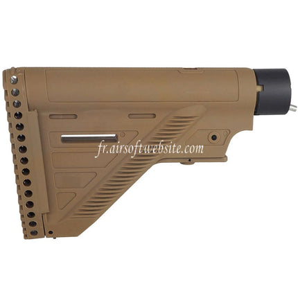 E&C 416A5 Style Rétractable Crosse avec tube tampon Convient pour HK416 Série AEG Fusils Airsoft