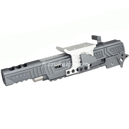 5KU CNC Aluminum Limcat Sabercat Style Canon Glissière Milieu Châssis Kit Complete Set Convient pour Tokyo Marui Hi-Capa Série GBB Pistolets
