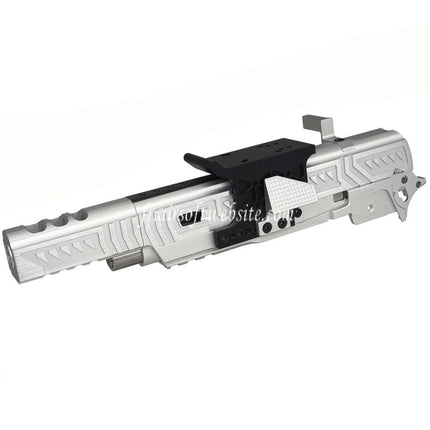 5KU CNC Aluminum Limcat Sabercat Style Canon Glissière Milieu Châssis Kit Complete Set Convient pour Tokyo Marui Hi-Capa Série GBB Pistolets