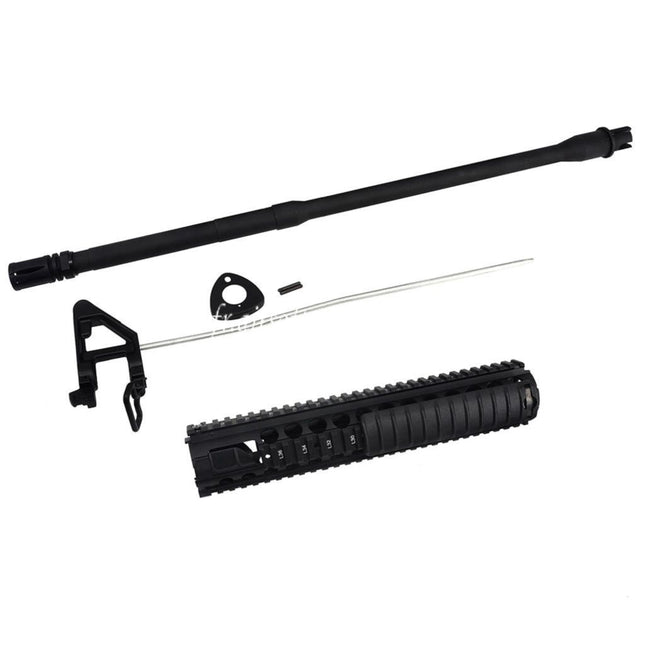 DOUBLE BELL 300mm SR16 M5 M16A4 Style Assemblage avant Garde-Main Rail Système avec Canon Extérieur Convient pour AR M4 M16 Série AEG Fusils Airsoft Noir