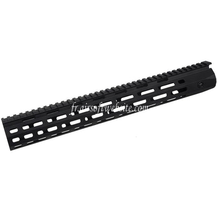 DOUBLE BELL 14.5 Inch M-LOK Handguard Rail System Suitable for DOUBLE BELL SR25 DMR Series AEG Airsoft Rifles Black