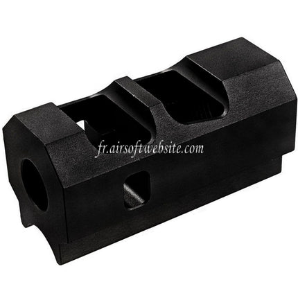 Revanchist Airsoft Aluminum INF Style Compensator -14mm CCW Counter-Clockwise Thread Suitable for Tokyo Marui Hi-Capa Series GBB Pistols