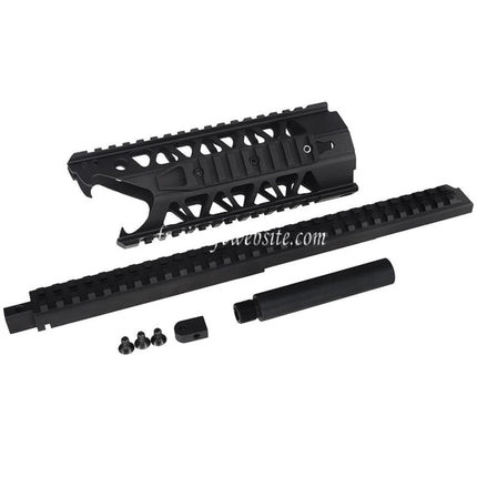 Army Armament 7 Pouces 4-Côtés Railed Raptor RAS Keymod Interface Rail de Garde-Main Convient pour Army Armament R907 AUG AEG Fusil Airsoft Noir