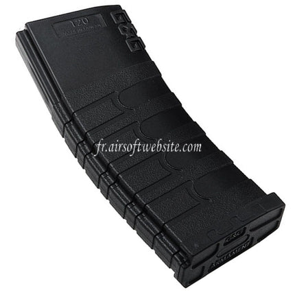 G&G 120 Schuss Polymer Mid-Cap Magazin Passend für M4 M16 Serie AEG Airsoft Gewehr Schwarz