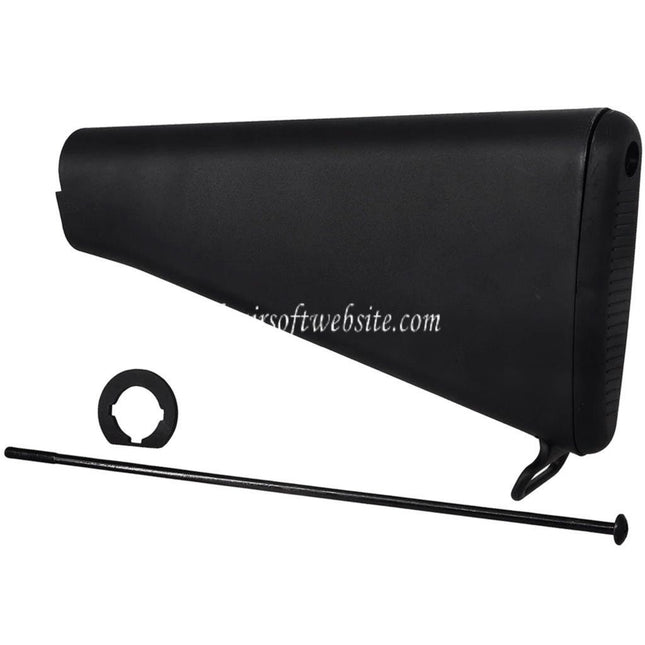 E&C Polymère M16VN Fixed Crosse Convient pour E&C M4 M16 Série AEG Fusil Airsoft Noir