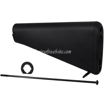 E&C Polymère M16A1 Fixed Crosse Convient pour E&C M4 M16 Série AEG Fusil Airsoft Noir