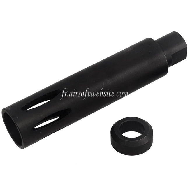 CYMA 113mm XM177 E2 Style Frein de Bouche Convient pour -14mm CCW sens antihoraire Canon Fusil Airsoft Noir
