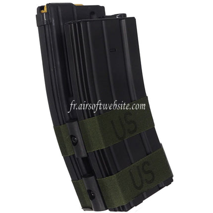 BATTLEAXE 800 Billes Electric Dual Chargeur avec Dummy Bullet Convient pour M4 M16 Série AEG Fusil Airsoft