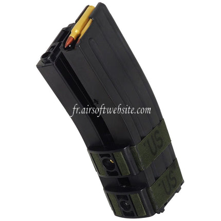 BATTLEAXE 1200 Billes Electric Dual Chargeur avec Dummy Bullet Convient pour M4 M16 Série AEG Fusil Airsoft