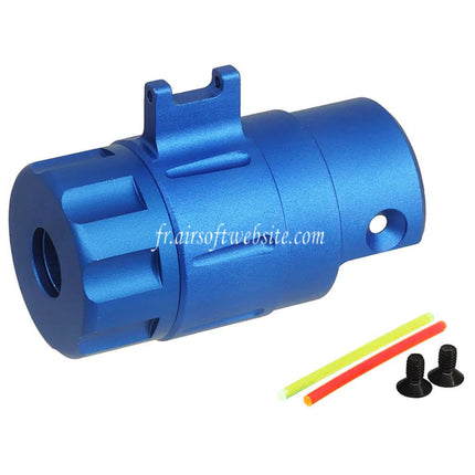 5KU CNC Aluminum Intégré Fibre Optique Guidon Silencieux Adaptateur Kit -14mm CCW sens antihoraire Fileté Convient pour Action Army AAP01 GBB Pistolet Airsoft