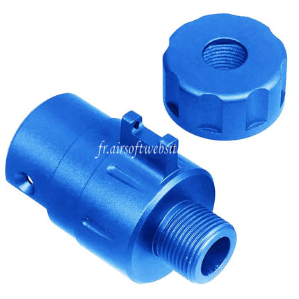 5KU CNC Aluminum Intégré Fibre Optique Guidon Silencieux Adaptateur Kit -14mm CCW sens antihoraire Fileté Convient pour Action Army AAP01 GBB Pistolet Airsoft