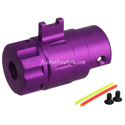 5KU CNC Aluminum Intégré Fibre Optique Guidon Silencieux Adaptateur Kit -14mm CCW sens antihoraire Fileté Convient pour Action Army AAP01 GBB Pistolet Airsoft