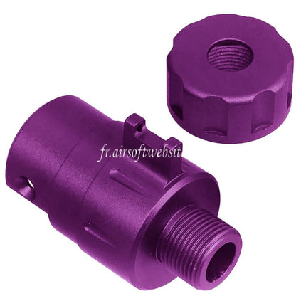 5KU CNC Aluminum Intégré Fibre Optique Guidon Silencieux Adaptateur Kit -14mm CCW sens antihoraire Fileté Convient pour Action Army AAP01 GBB Pistolet Airsoft