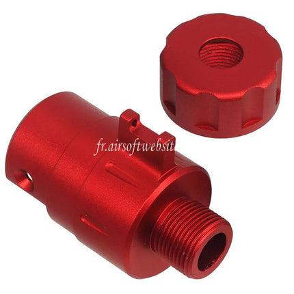 5KU CNC Aluminum Intégré Fibre Optique Guidon Silencieux Adaptateur Kit -14mm CCW sens antihoraire Fileté Convient pour Action Army AAP01 GBB Pistolet Airsoft