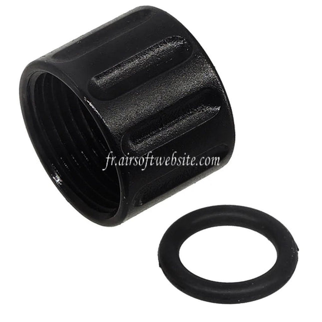 5KU Vertical Knurled Canon Filetage Couvre-filet Convient pour -14mm CCW sens antihoraire Canon Extérieur Pistolet Airsoft