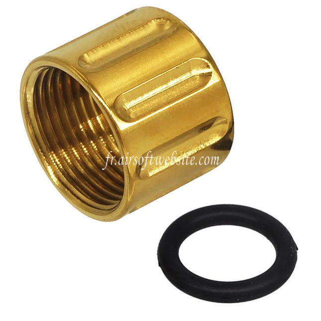 5KU Vertical Knurled Canon Filetage Couvre-filet Convient pour -14mm CCW sens antihoraire Canon Extérieur Pistolet Airsoft