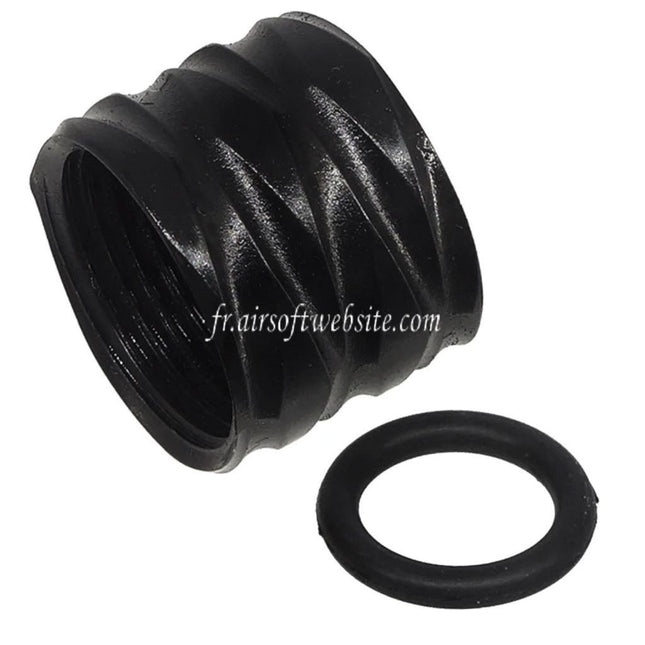 5KU Rhombus Knurled Canon Filetage Couvre-filet Convient pour -14mm CCW sens antihoraire Canon Extérieur Pistolet Airsoft