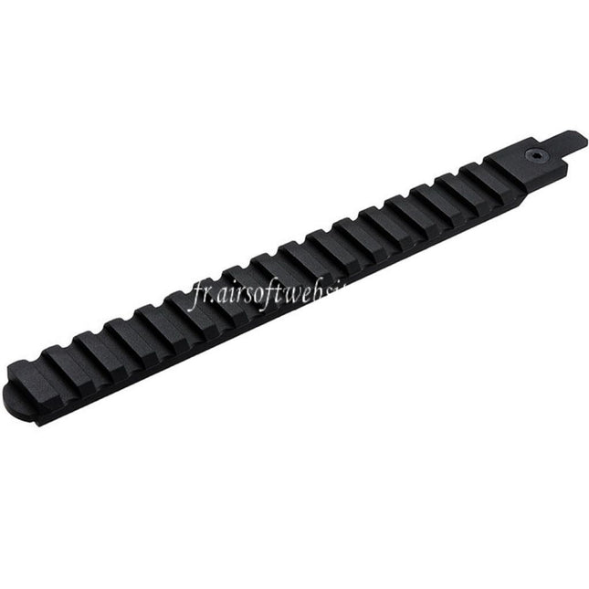 VFC CNC Aluminum 210mm M1913 20mm Picatinny Top Rail avec Adaptateur Convient pour Cybergun FNC GBB Fusil Airsoft Noir
