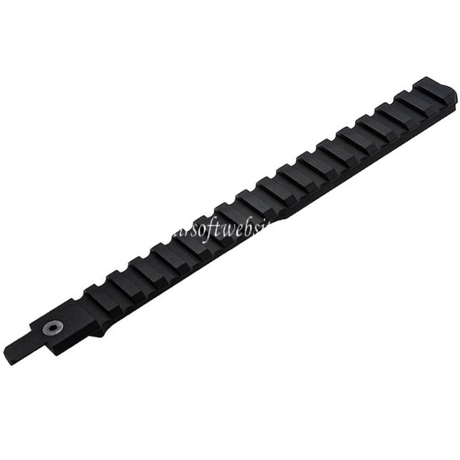 VFC CNC Aluminum 210mm M1913 20mm Picatinny Top Rail avec Adaptateur Convient pour Cybergun FNC GBB Fusil Airsoft Noir