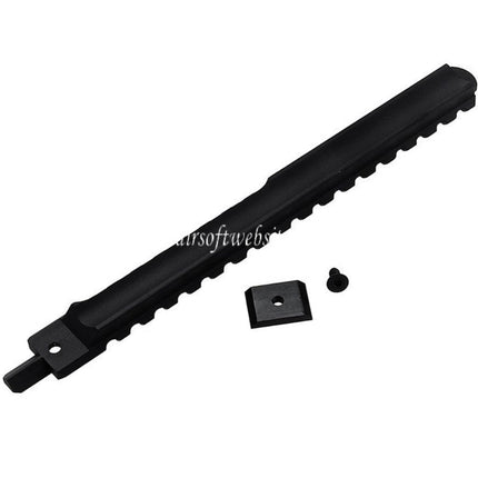 VFC CNC Aluminum 210mm M1913 20mm Picatinny Top Rail avec Adaptateur Convient pour Cybergun FNC GBB Fusil Airsoft Noir
