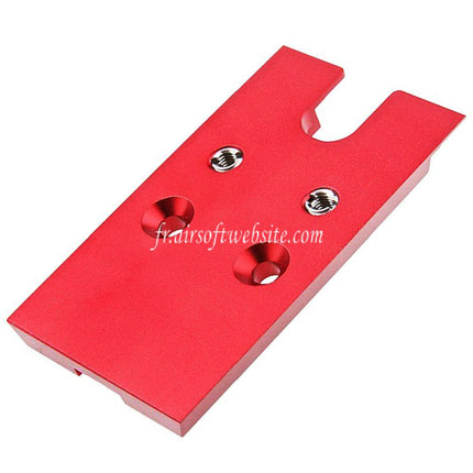 Novritsch CNC Aluminum Premium Rouge Point Plaque Convient pour VT RMR Mounting Footprint Novritsch SSP5 Série GBB Pistolet Airsoft